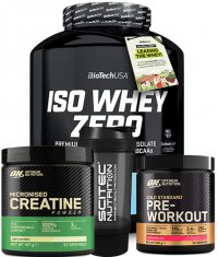 PROMO STACK BIOTECH USA Iso whey Zero + Creatne + Pre Workout + Shaker